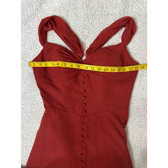 AW David Bridal AW Elegant Red Evening Dress - Picture 10 of 13